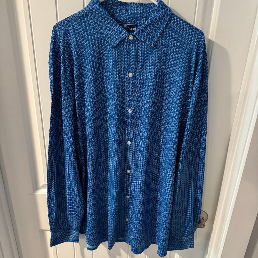 Usa Palm Xxl Performance Button Down Like New! - image 1